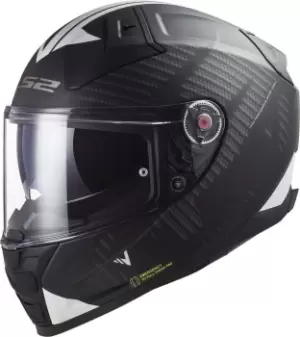 Image of LS2 Vector II Splitter Helmet, black-white Size M black-white, Size M