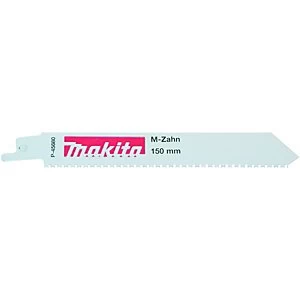 Image of Makita P 45680 Fast Cut Reciprocating Saw Blades for Wood Metal 150 mm Pack 5