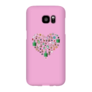 image of Pixel Sprites Heart Phone Case - Samsung S7 Edge - Snap Case - Gloss