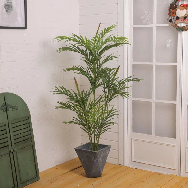 Image of LIFE IDEAS Artificial Potted Palm Tree for Home Decoration Green unisex One size
