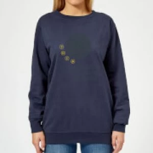 Image of Crystal Maze I've Got A Good Feeling About This- Industrial Womens Sweatshirt - Navy - L