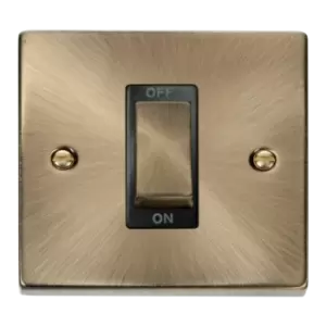 Image of Click Scolmore Deco Ingot 1 Gang 45A 2 Pole Switch - VPAB500BK