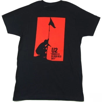 Image of U2 - Blood Red Sky Unisex Large T-Shirt - Black