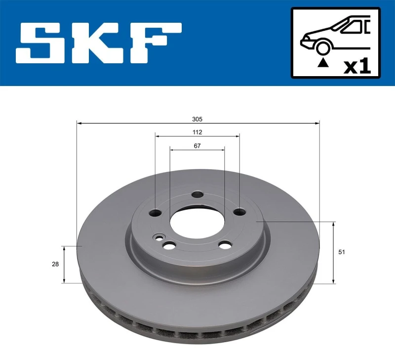 Image of SKF Brake disc SKF VKBD 81382 V1