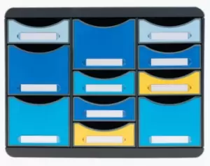 Image of Exacompta Store Box Multi Bee Blue - Assorted Colours - New