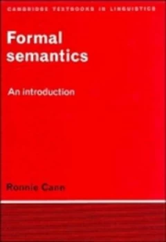 Image of Formal Semantics by Ronnie Cann Book