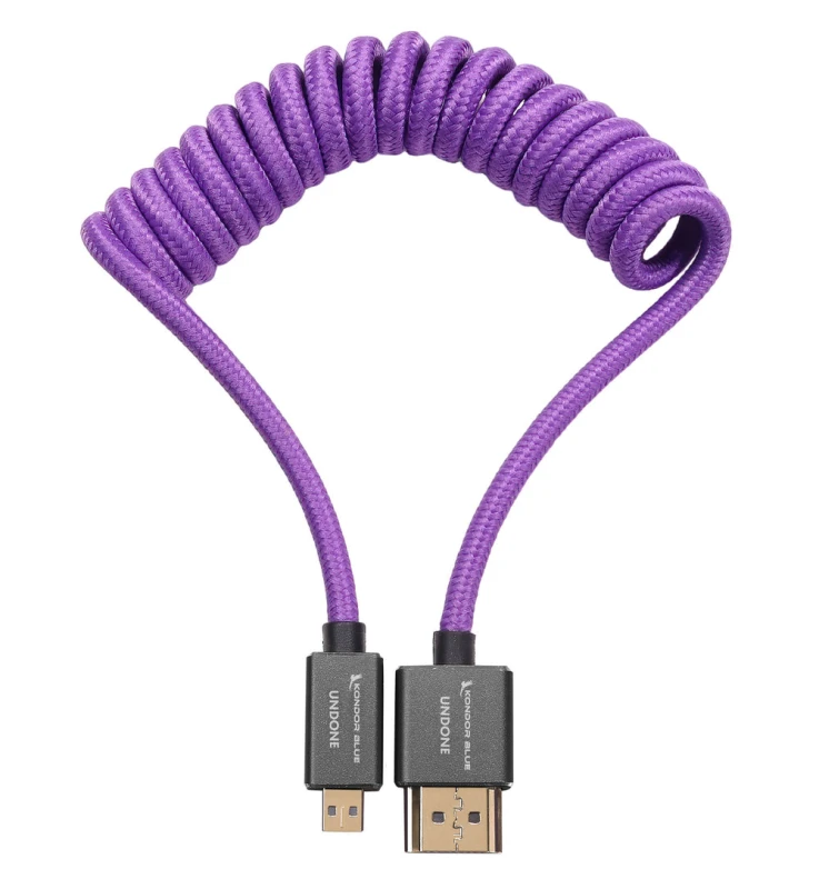 Image of Kondor Blue Gerald Undone Micro HDMI to Full HDMI Cable 12&amp