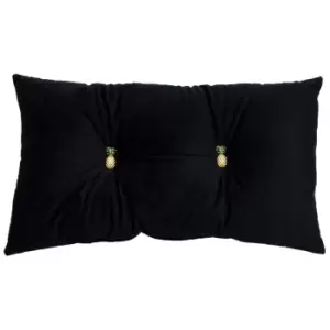 image of Paoletti Pineapple Pre-filled Cushion Polyester Black