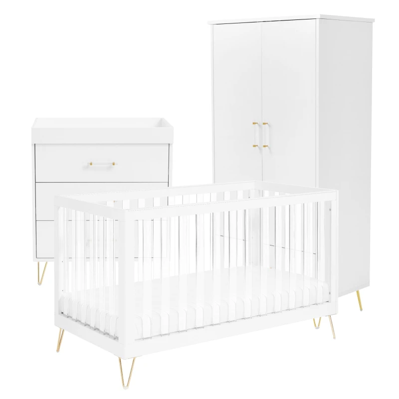 Image of Kimi XL Acrylic 3 Piece Nursery Room Set