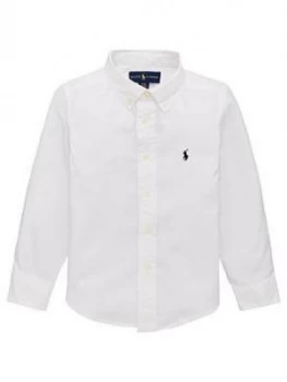 Image of Ralph Lauren Boys Custom Fit Classic Oxford Shirt - White, Size 8 Years