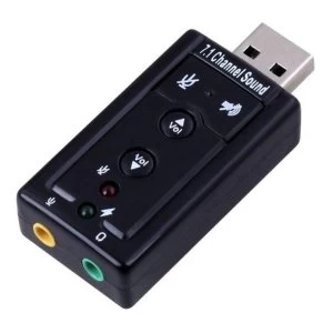 image of Jedel 7.1 External Soundcard, USB, Volume Control, Retail