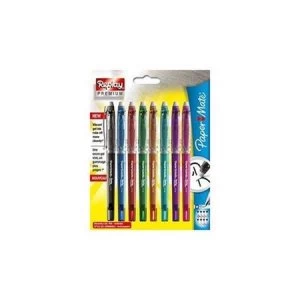 image of Paper Mate Replay Premium Erasable Ink Rollerball Pen 0.7mm Tip Width 0.35mm Line Width Assorted Colours Ref 1901326 Pack of 12 Pens