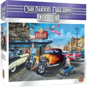 Image of Masterpieces Puzzle Childhood Dreams Hot Rods and Milkshakes Puzzle 1000 piece jigsaw puzzle