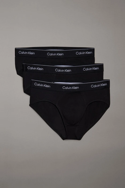 Image of Calvin Klein 3 Pack Icon Hip Briefs Black L