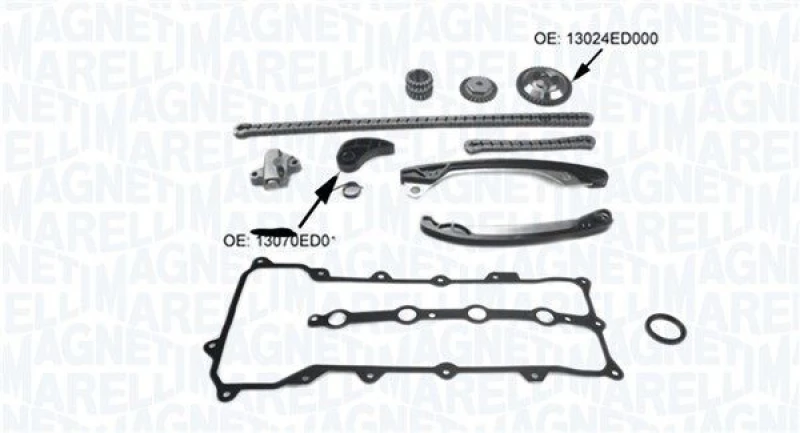 Image of MAGNETI MARELLI Timing chain kit MAGNETI MARELLI 341500001290