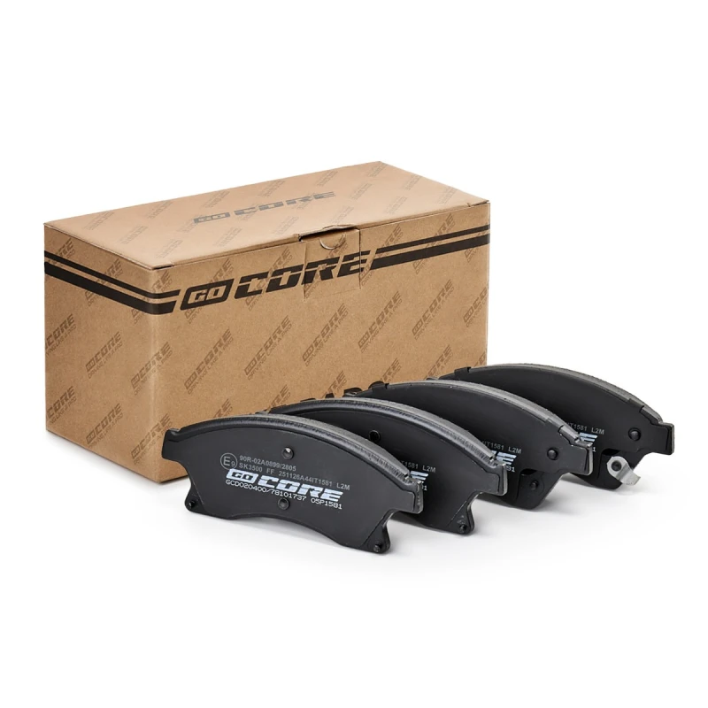 Image of goCORE GCD020400 Brake pad set Front Axle, with acoustic wear warning, with accessories Brake Pad Set,disc brake (402)