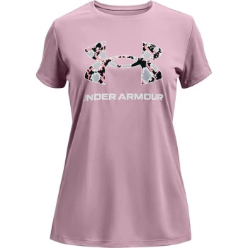 Image of Under Armour Tech BL Solid Body Short Sleeve T Shirt Junior Girls - Mauve Pink