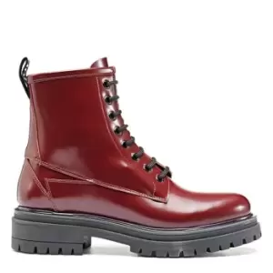 Image of Hugo Alpha Lace Up Boot - Red