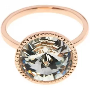 Image of Ted Baker Ladies Rose Gold Plated Rada Rivoli Crystal Ring SM