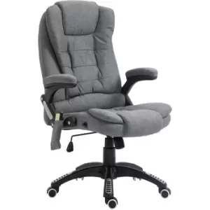 Image of Office Chair w/ Heating Massage Points Relaxing Reclining Grey - Grey - Vinsetto