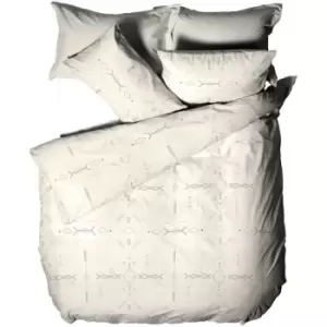 image of The Linen Yard Mini Inka Aztec Duvet Cover Set (Double) (Natural) - Natural