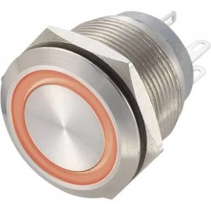 Image of TRU COMPONENTS GQ22 11WER G12V Tamper proof pushbutton 250 V AC 0.5 A 1 x OffOn IP67 momentary
