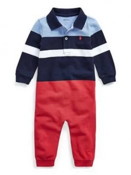 Image of Ralph Lauren Baby Boys Colour Block All-in-One - Navy