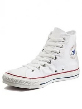 image of Converse Chuck Taylor All Star Hi-Tops, White, Size 3, Women