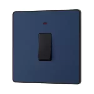 Image of BG Evolve Matt Blue 20A Switch Double Pole With Power LED Indicator - PCDDB31B