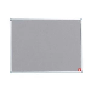 image of 5 Star Office 900 Felt Noticeboard with Fixings and Aluminium Trim Grey