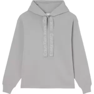 Image of Calvin Klein Jeans Contrast Drawcords Hoodie - Grey