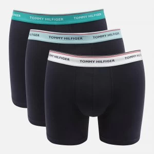Image of Tommy Hilfiger Mens 3 Pack Boxer Briefs with Contrast Waistband - White/Country Club/Summit - L