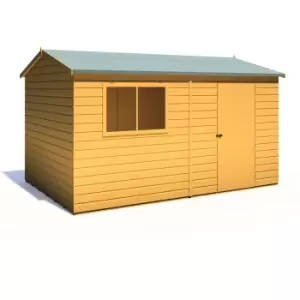 image of Shire Lewis 12 x 8ft Style C Reverse Apex Shed - Garden & Outdoor