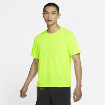 Image of Nike DriFit Miler Running Top Mens - Volt