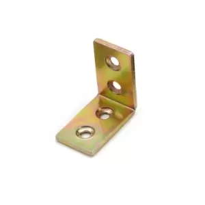 Image of GTV Steel From Corner L Shape Brace Angle Bracket - Size 30 x 30 x 17mm, Pack of