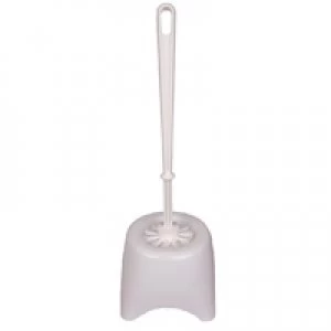 image of 2Work Toilet Brush and Holder White P01456