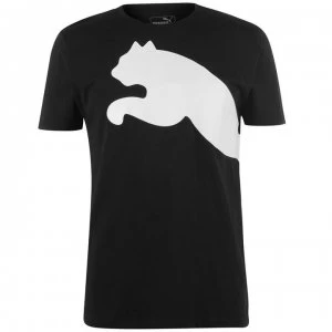 Puma Big Cat QT T Shirt Mens - Black/White