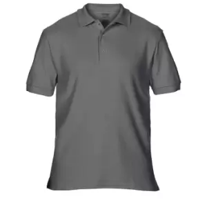 Image of Gildan Mens Premium Cotton Sport Double Pique Polo Shirt (XL) (Charcoal)