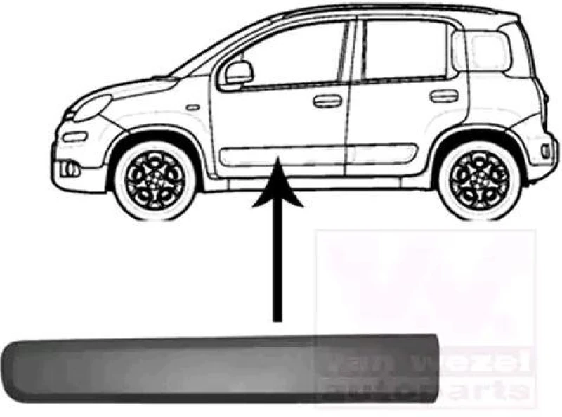 Image of VAN WEZEL 1607423 Moldings Trim-/Protection Strip,door (1005)