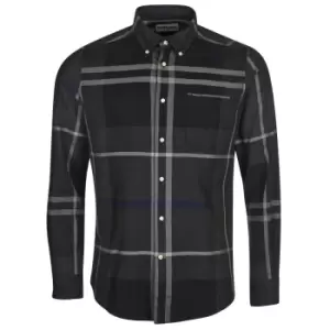 Image of Barbour Mens Dunoon Tailored Shirt Graphite Medium