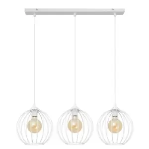 Image of Mercure Straight Bar Pendant Ceiling Light White 70cm