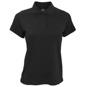 image of B&C Safran Pure Ladies Short Sleeve Polo Shirt (2XL) (Black)