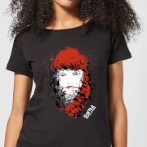 Image of Marvel Knights Elektra Face Of Death Womens T-Shirt - Black