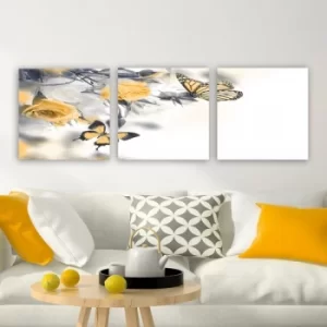 Image of P457121 Multicolor Decorative Canvas Painting (3 Pieces)