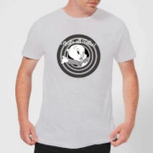 image of Looney Tunes That's All Folks Porky Pig Mens T-Shirt - Grey - 5XL