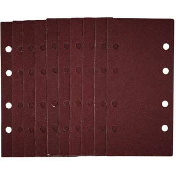 image of 1/3 Sanding Sheets with Hook and Loop, 93 x 190mm, 80 Grit (Pack of 10) [54851] - Draper