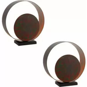 Image of 2 pack Hand Finished Bronze Patina Table Lamp - Dark Bronze Base - Inline Switch