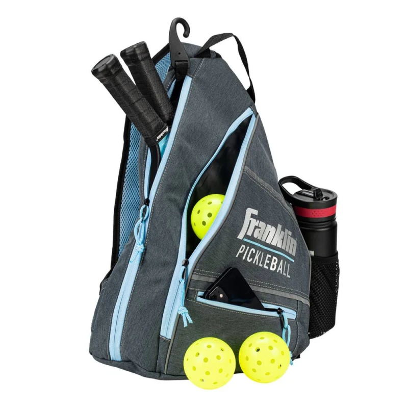 Image of Franklin Mens Logo Pickleball Sling backpack in Light Grey Light Grey Male