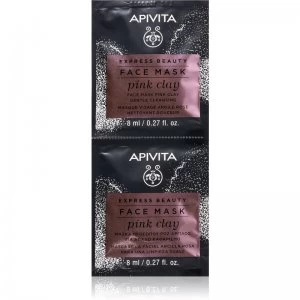 image of Apivita Express Beauty Pink Clay Cleansing Clay Face Mask 2 x 8ml