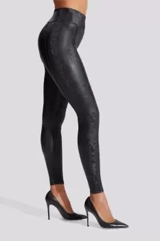 Image of PU Snake Seamed Leggings